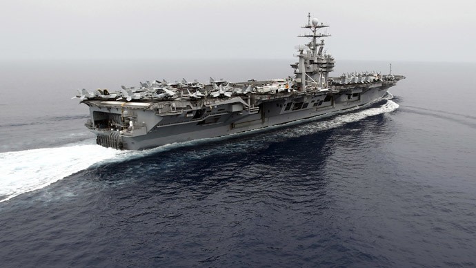 Tùa sân bay USS Harry Truman đang có mặt ở một địa điểm không được công bố trên Địa Trung Hải
